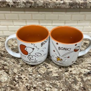 COPY - NWT Set of 2 Charlie Brown Snoopy Mugs Fall Football